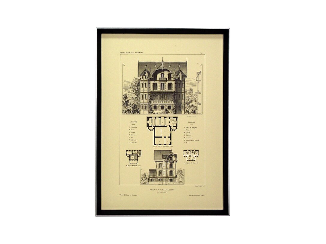 Obraz Maison a Fontainebleau Kler Accessories 37x52x cm, materiał drewno