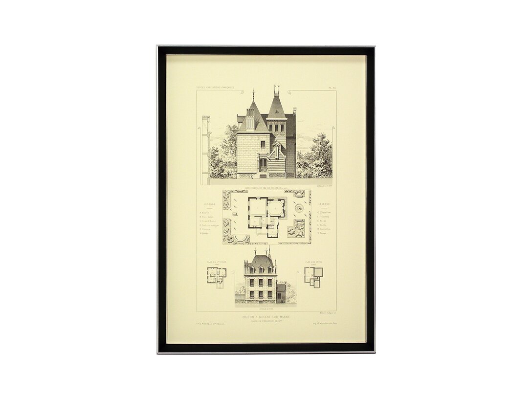 Obraz Maison a Nogent-sur-Marne Kler Accessories 37x52x cm, materiał drewno