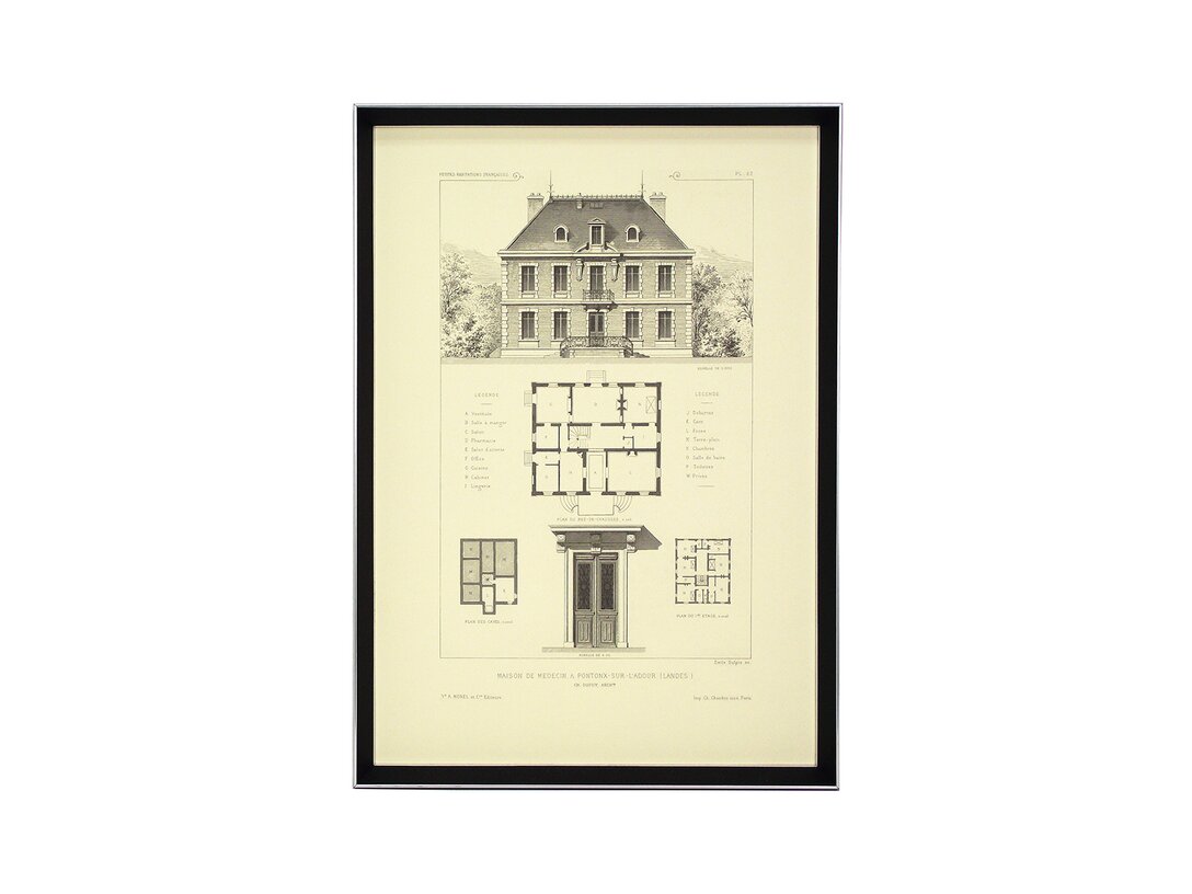 Obraz Maison a Saint-Domet Kler Accessories 37x52x cm, materiał drewno