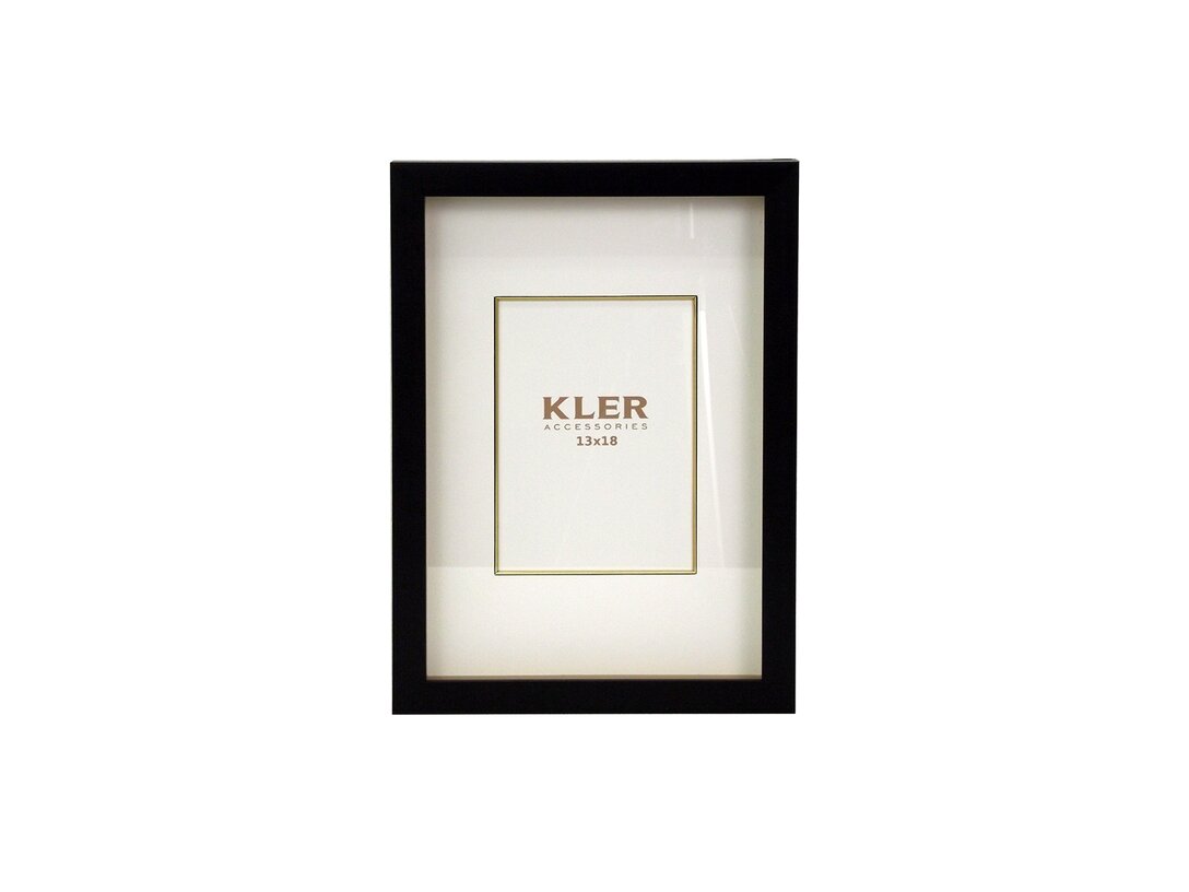 Ramka na zdjęcie Kler Accessories Neoro 13x18 cm, kolor czarny, materiał drewno