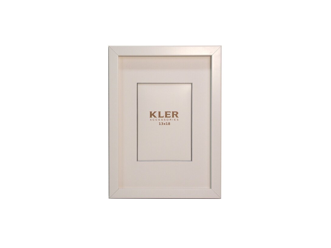 Ramka na zdjęcie Kler Accessories Biancogento 13x18 cm, kolor biały, materiał drewno