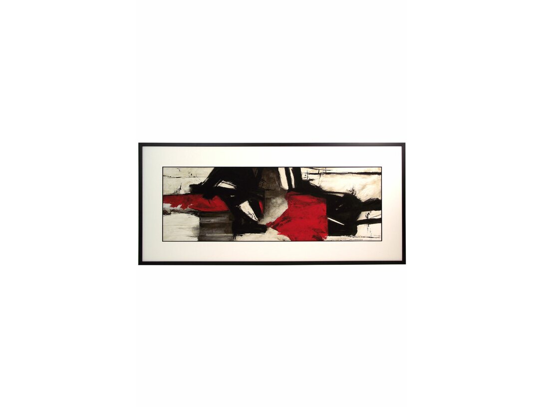 Obraz Czerwony profil Kler Accessories 114x52x2,5 cm, materiał drewno