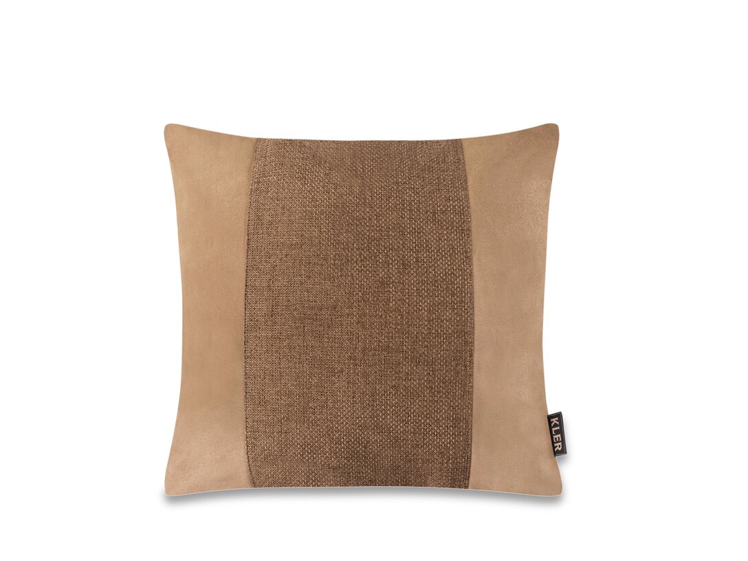 Poduszka dekoracyjna Kler Accessories Katania 50x50 cm, kolor złoty, materiał tkanina