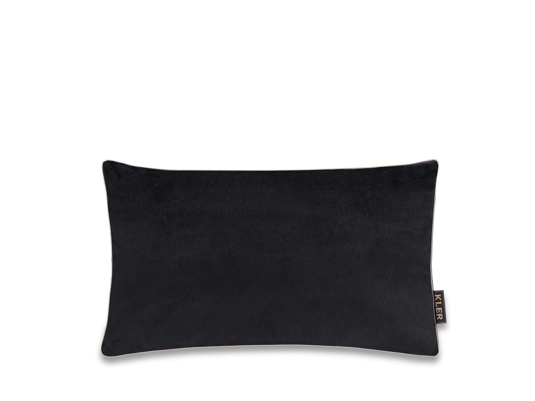 Polštář dekorační Kler Accessories Roma 30x50 cm, barva černá, materiál tkanina