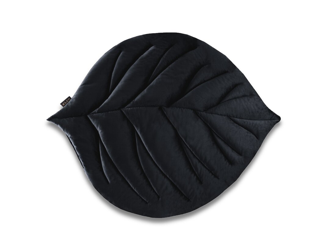 Mata Kler Accessories Leaf, kolor czarny, materiał tkanina