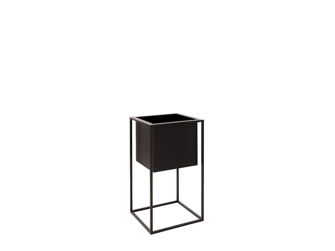 Kwietnik Kler Accessories Quadro indoor, kolor czarny, materiał stal