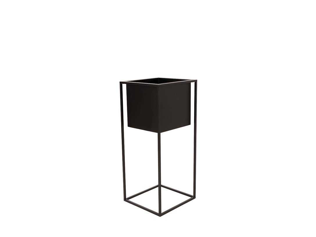 Kwietnik Kler Accessories Quadro indoor, kolor czarny, materiał stal