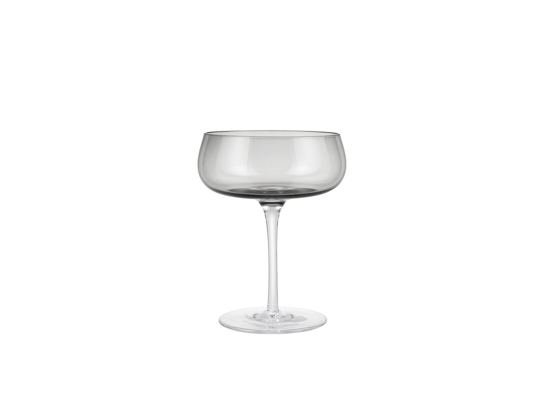 Kpl. kieliszków do szampana saucer Blomus Belo 200 ml, materiał szkło, kolor szary