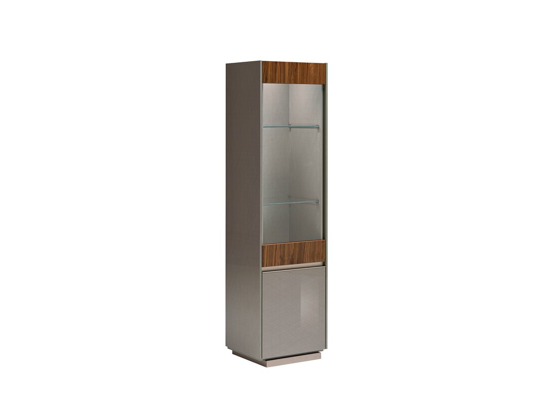 Witryna Alf Italia Corso Como, kolor beżowy, materiał okleina laminowana - okleina laminowana, liczba drzwi 1 (prawa)