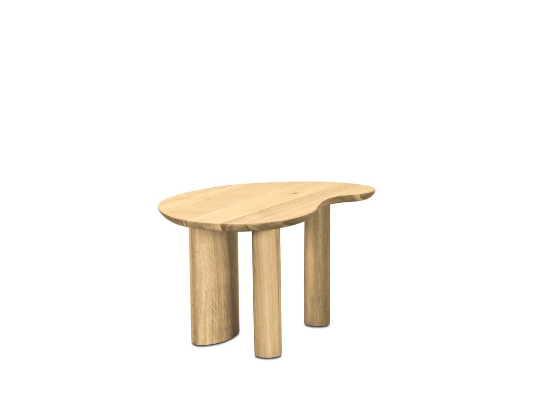 Stolik kawowy Kler Organic 73 cm x 51 cm, śr. , kolor brązowy, materiał drewno