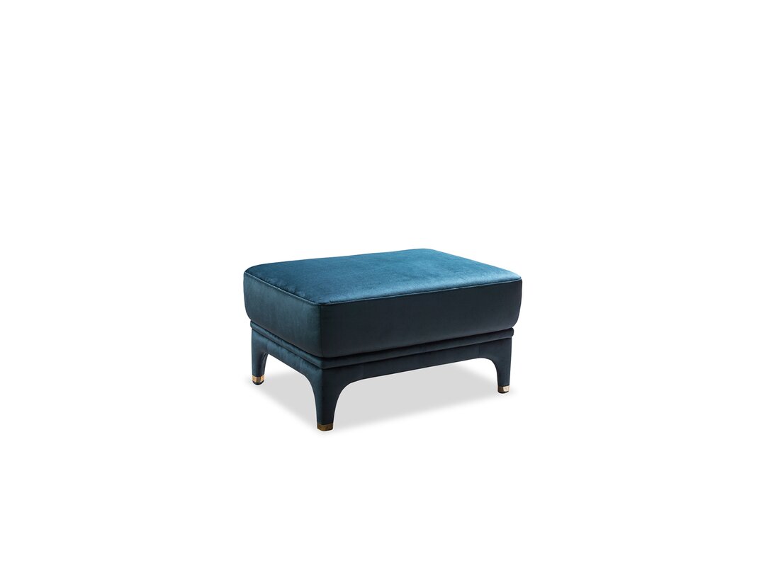 Taburet KLER Traviata TW153, barva modrá, materiál tkanina Diamante