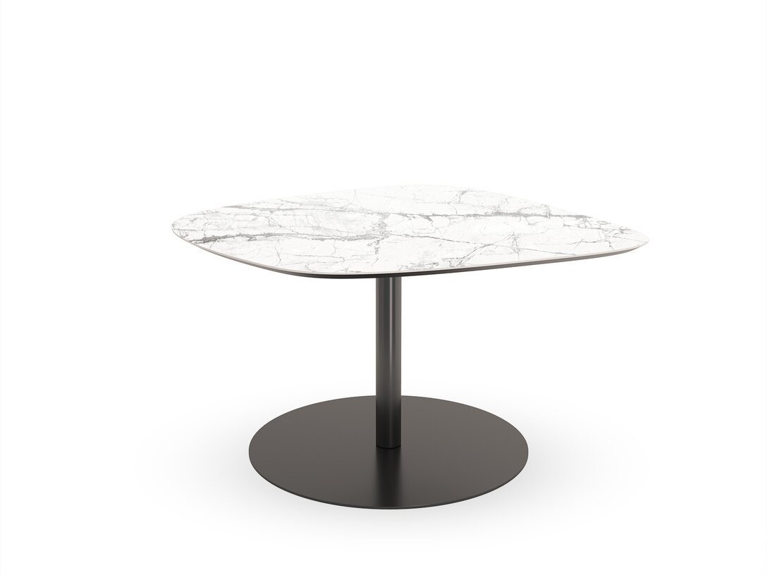Stolek konferenční Kler Et Flat Organic 78 cm x 78 cm, prům. , barva bílá, materiál keramika