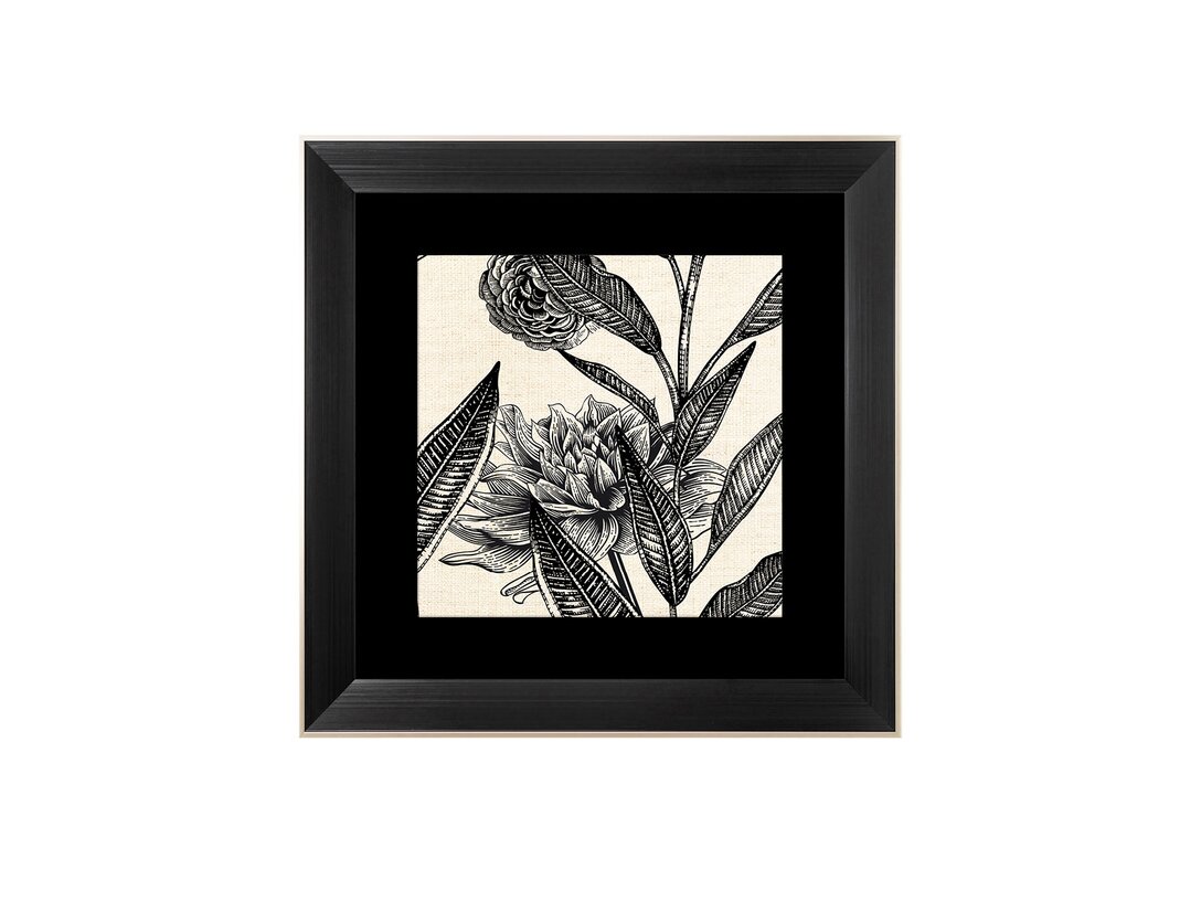 Obraz Dahlia černá Kler Accessories 84x84 cm, materiál syntetický materiál