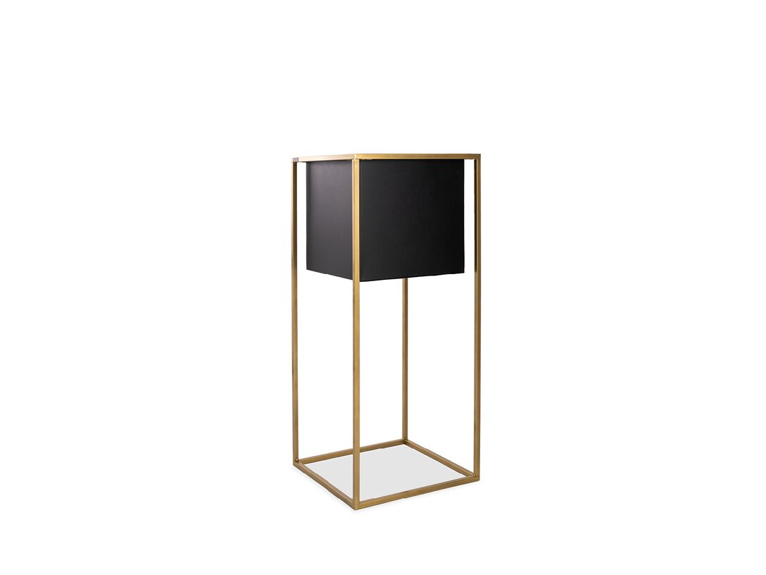 Květináč Kler Accessories Quadro indoor, barva černá, materiál ocel