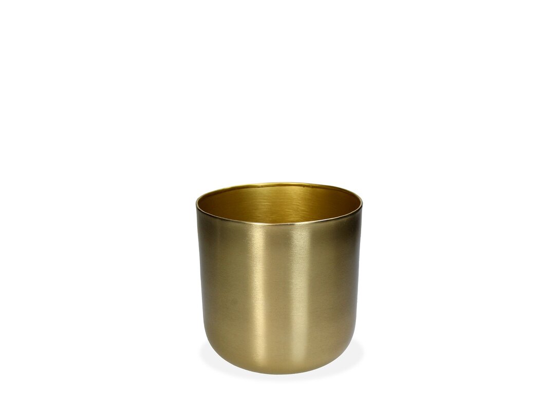 Kryt na květináč Kler Accessories Goldi, barva zlatá, materiál kov