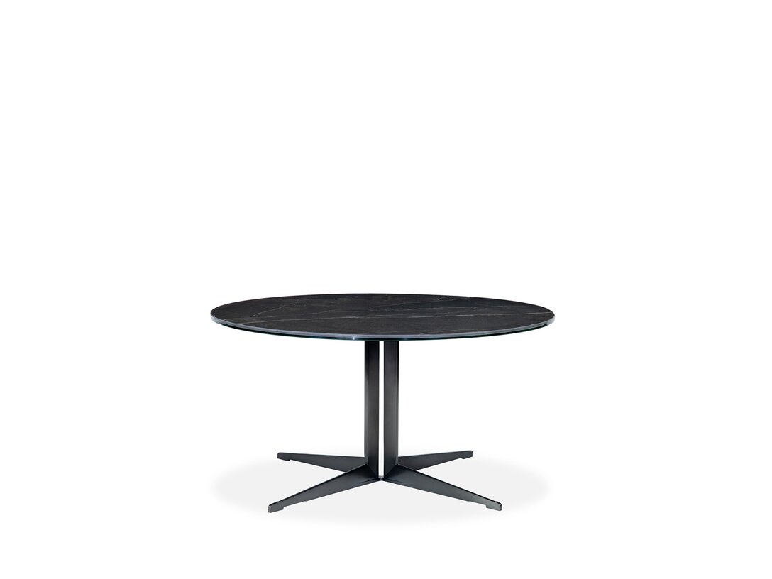 Stolik kawowy Tavolini Vulcano  x , śr. 80 cm, kolor czarny, materiał spiek kwarcowy