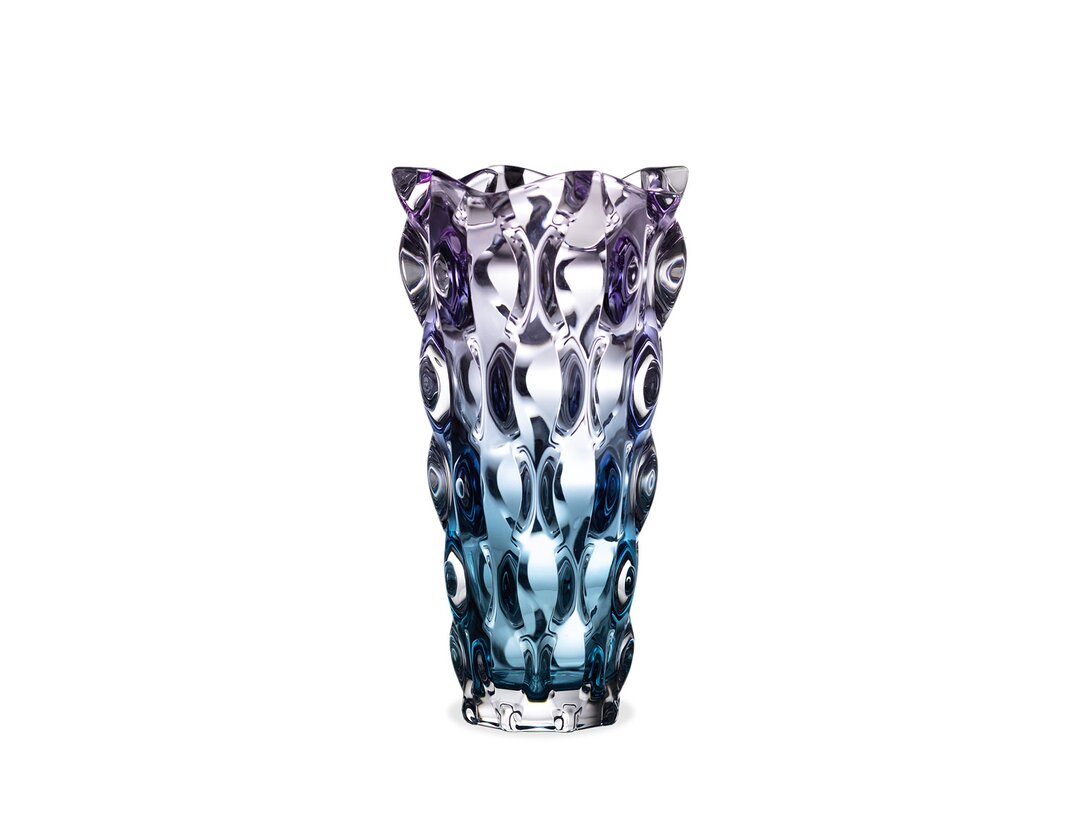 Wazon Bohemia Sicilia doppio 30,5 cm, kolor multikolor, materiał szkło kryształowe