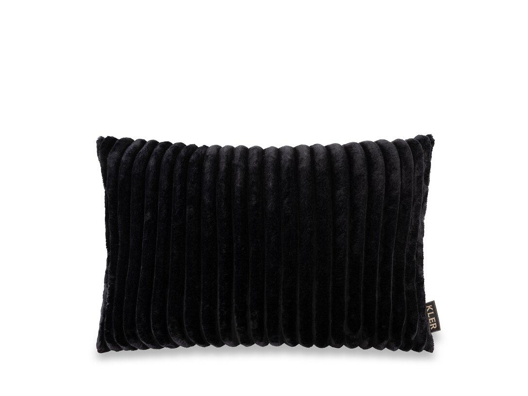 Dekorační polštář Kler Accessories Comodo 40x60 cm, barva černá, materiál tkanina