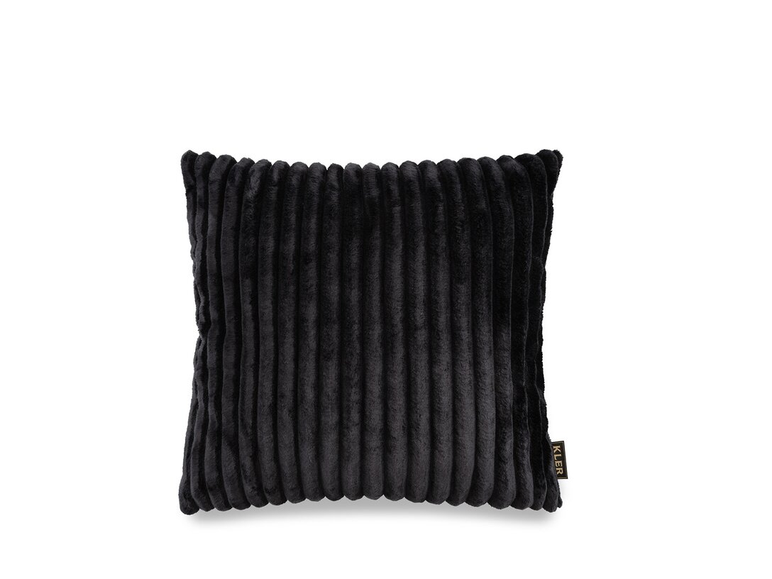 Dekorační polštář Kler Accessories Comodo 50x50 cm, barva černá, materiál tkanina