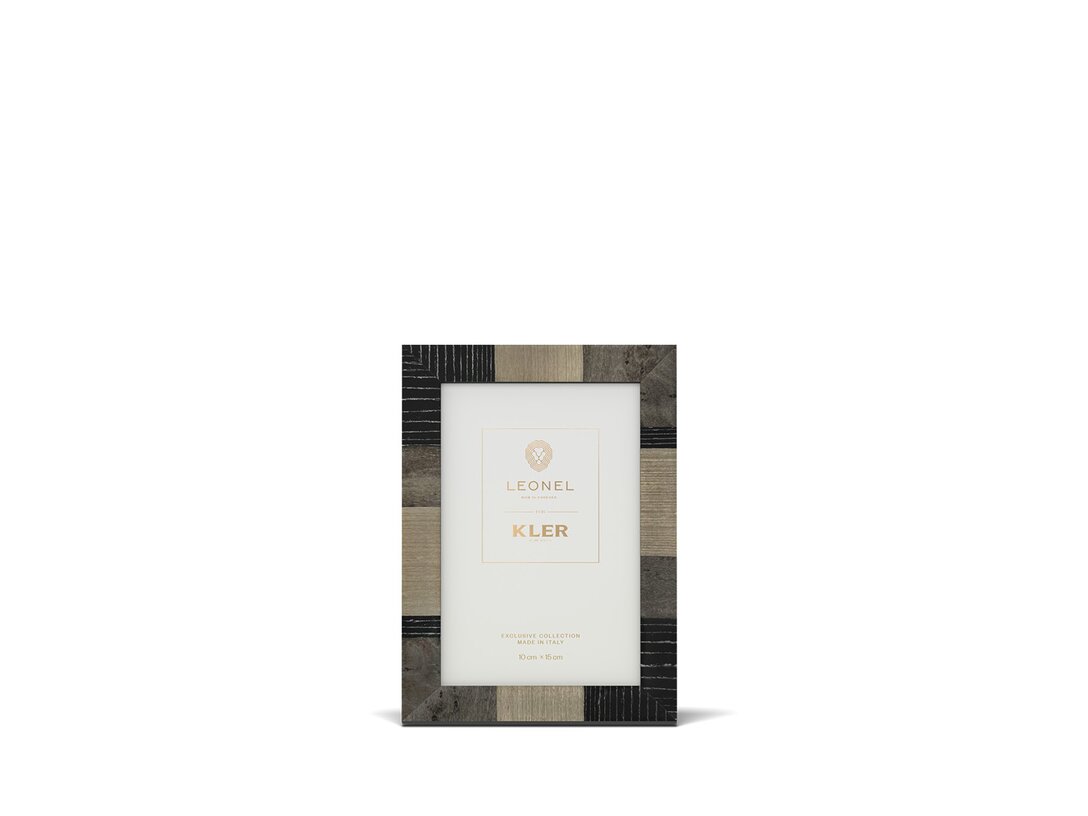 Fotorámeček Kler Accessories Valetta 10x15 cm, barva šedá, materiál dřevo