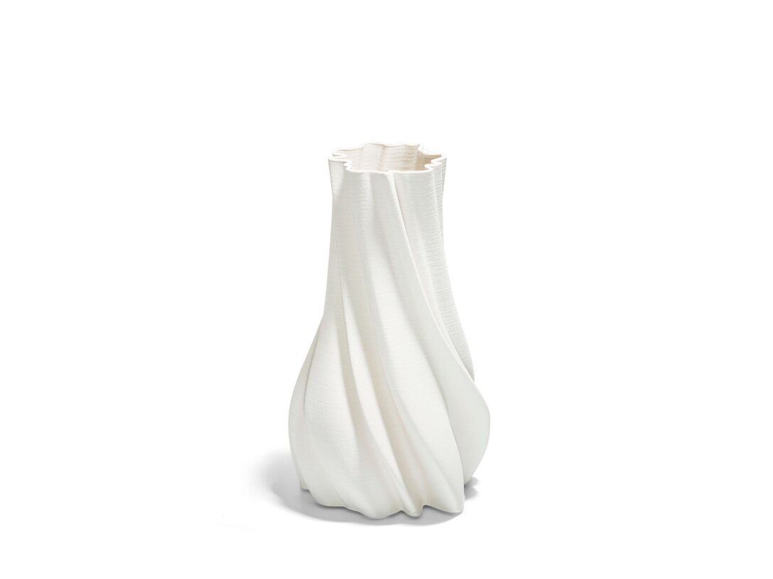 Váza Philippi Frappe 28 cm, barva bílá, materiál keramika