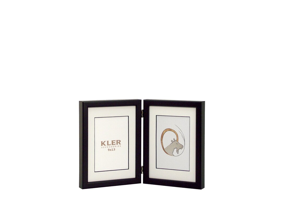 Fotorámeček Kler Accessories Znamení zvěrokruhu 9x13 cm, barva černá, materiál dřevo