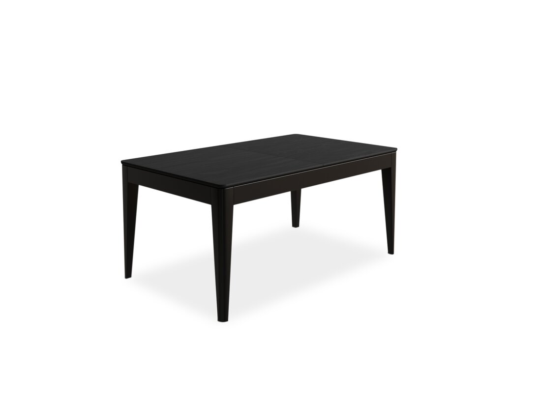 Stół rozkładany Kler Radius 160/230 cm x 95 cm, śr. , kolor czarny, materiał fornir naturalny, rozkładanie tak