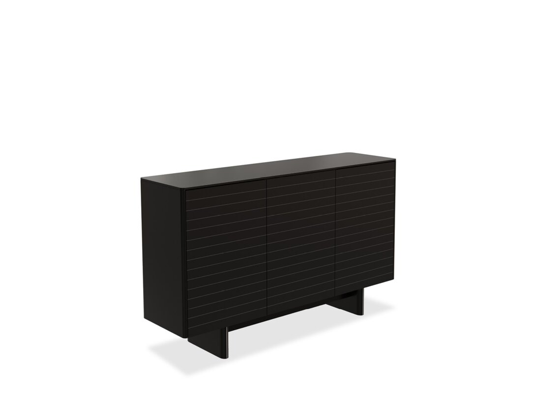 Komoda Kler Radius, kolor czarny, materiał płyta MDF - płyta MDF