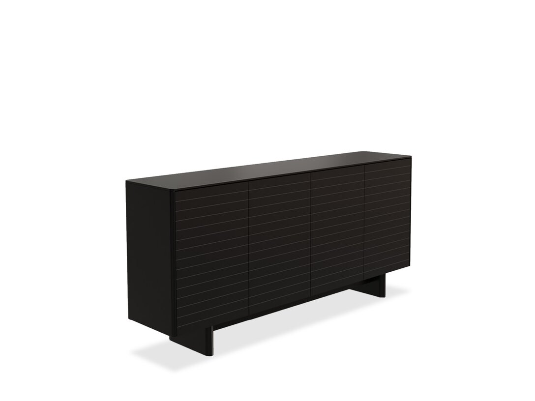 Komoda Kler Radius, kolor czarny, materiał płyta MDF - płyta MDF