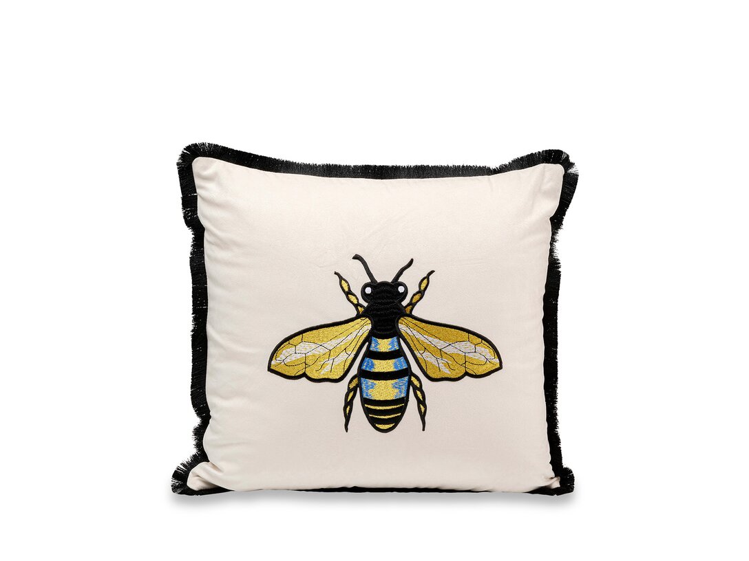 Dekorační polštář Kler Accessories Api 45x45 cm, barva krémová, materiál syntetický materiál
