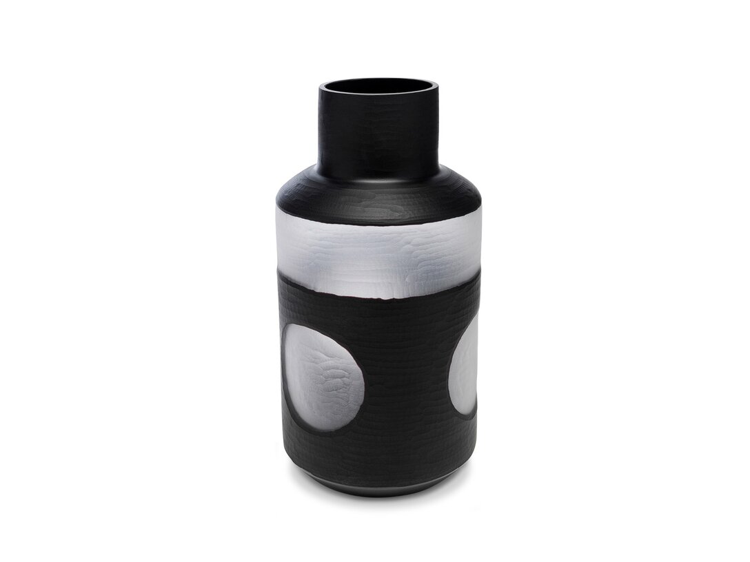 Wazon Kler Accessories Diversito 44 cm, kolor czarny, materiał szkło