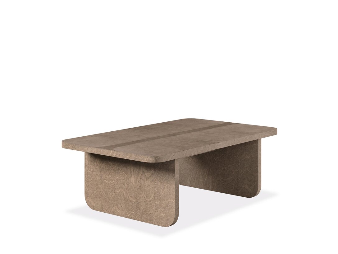 Stolik kawowy Alf Italia Hebe 127 cm x 76 cm, śr. , kolor brązowy, materiał fornir naturalny