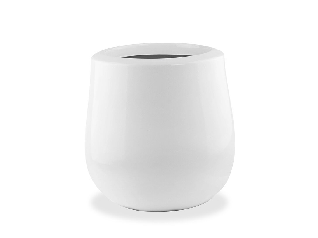 Květináč Kler Accessories White, barva bílá, materiál skleněné vlákno