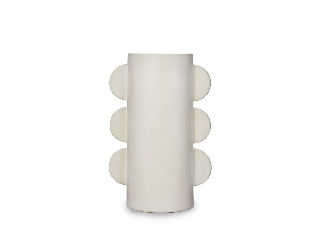 Wazon Kler Accessories Brocca 34,5 cm, kolor kremowy, materiał ceramika