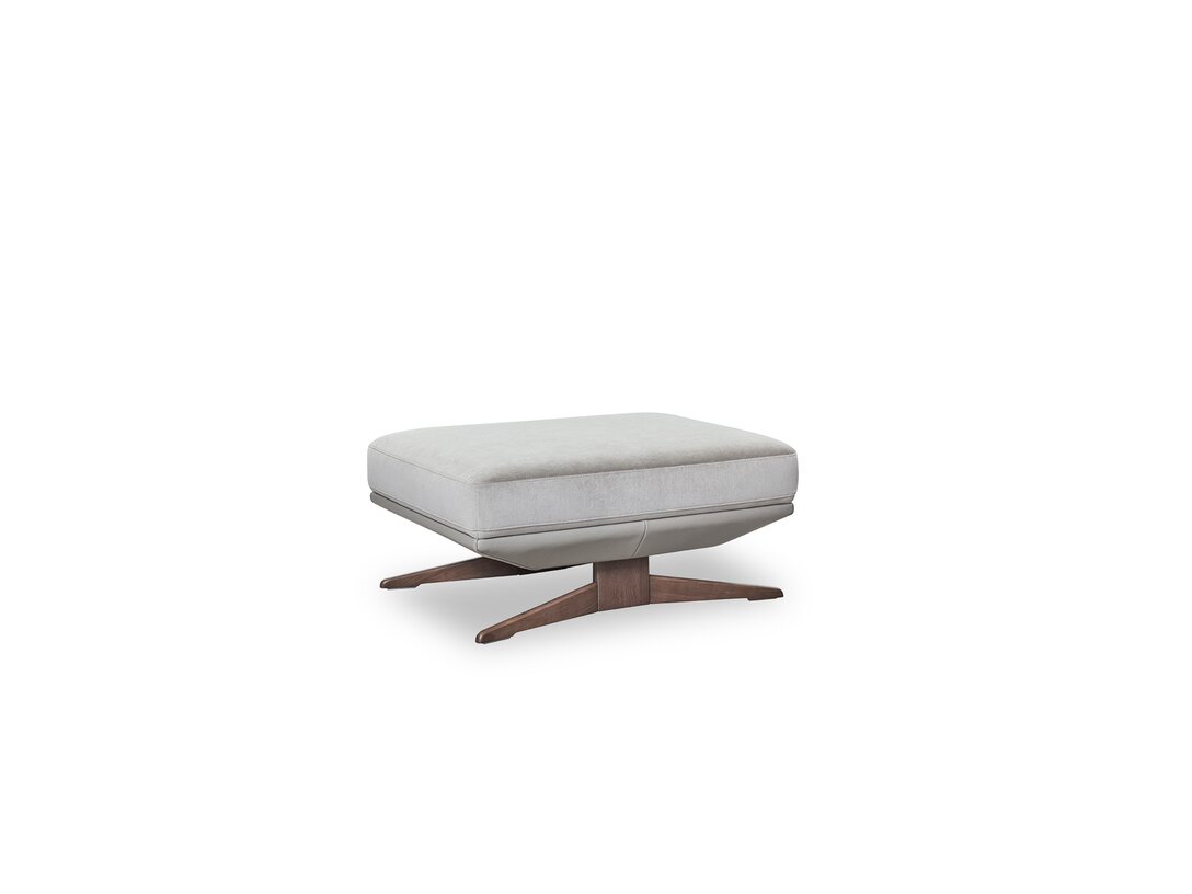 Taburet KLER Soprano Novo TW171, barva šedá, materiál tkanina/kůže Versano / Perfetta