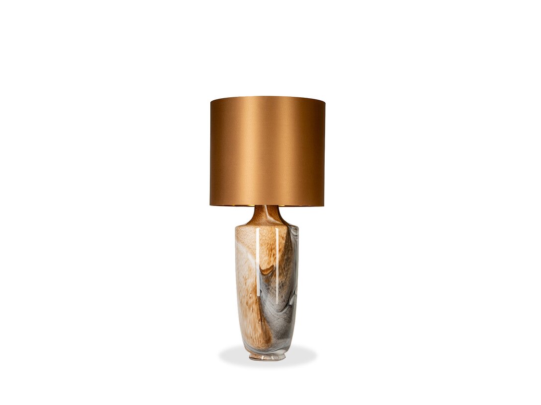 Lampa stolní Kler Accessories Carrara 1xE27, max. 60W (žárovka není součástí balení), barva béžová, materiál sklo