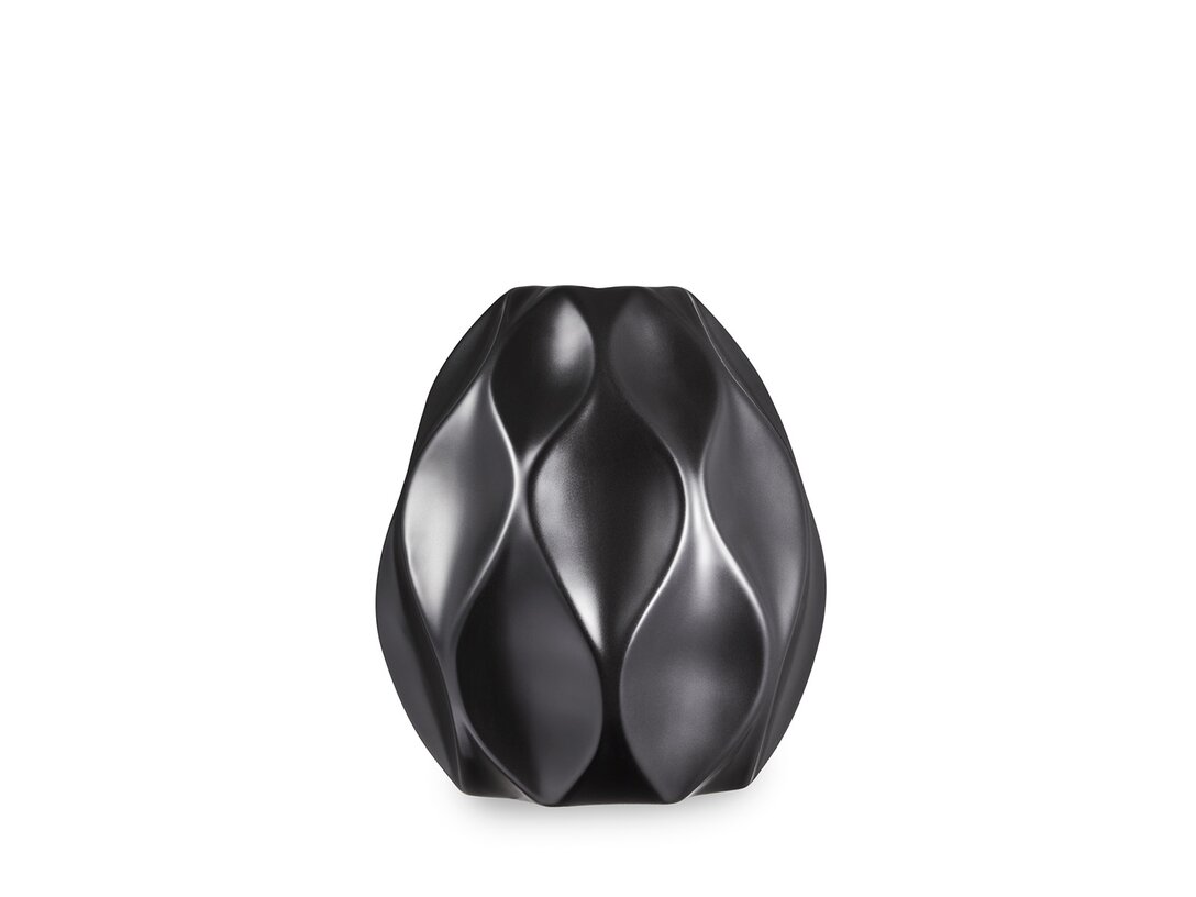 Váza Kler Accessories Satiro 31 cm, barva černá, materiál keramika