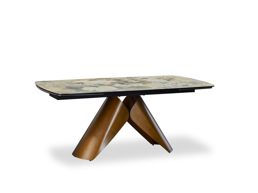 Stół rozkładany Livori Home Venti 180/260 cm x 100 cm, śr. , kolor multikolor, materiał ceramika, rozkładanie tak