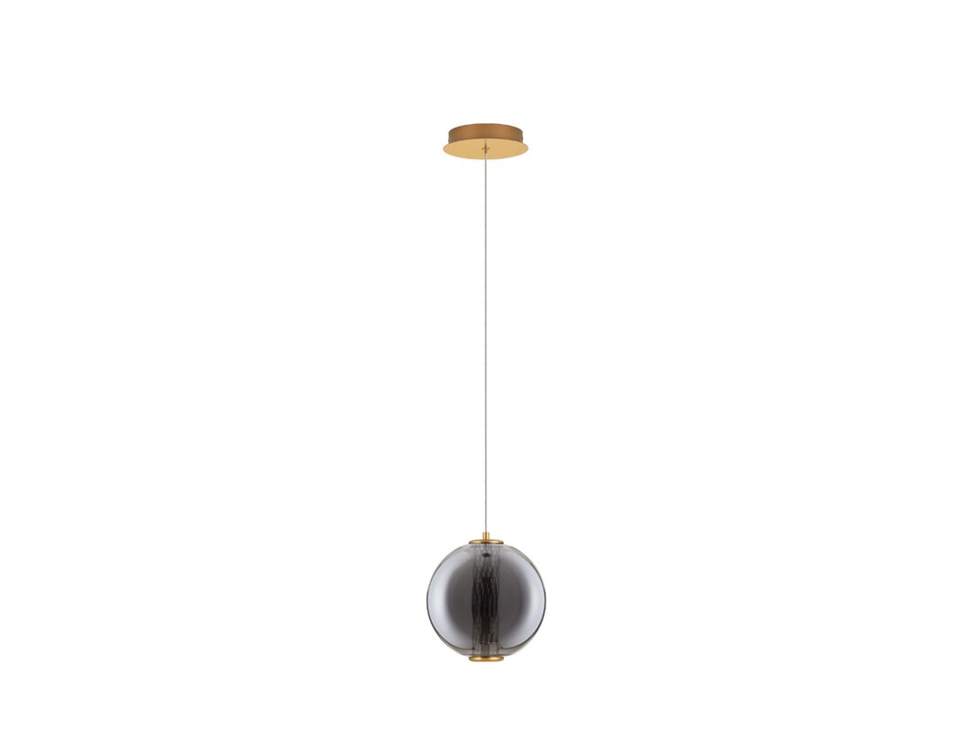Lampa závěsná Kler Accessories Navi LED 8W 934 lm 3000K, barva šedá, materiál sklo