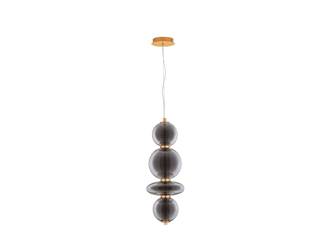 Lampa závěsná Kler Accessories Navi LED 20W 2601 lm 3000K, barva šedá, materiál sklo