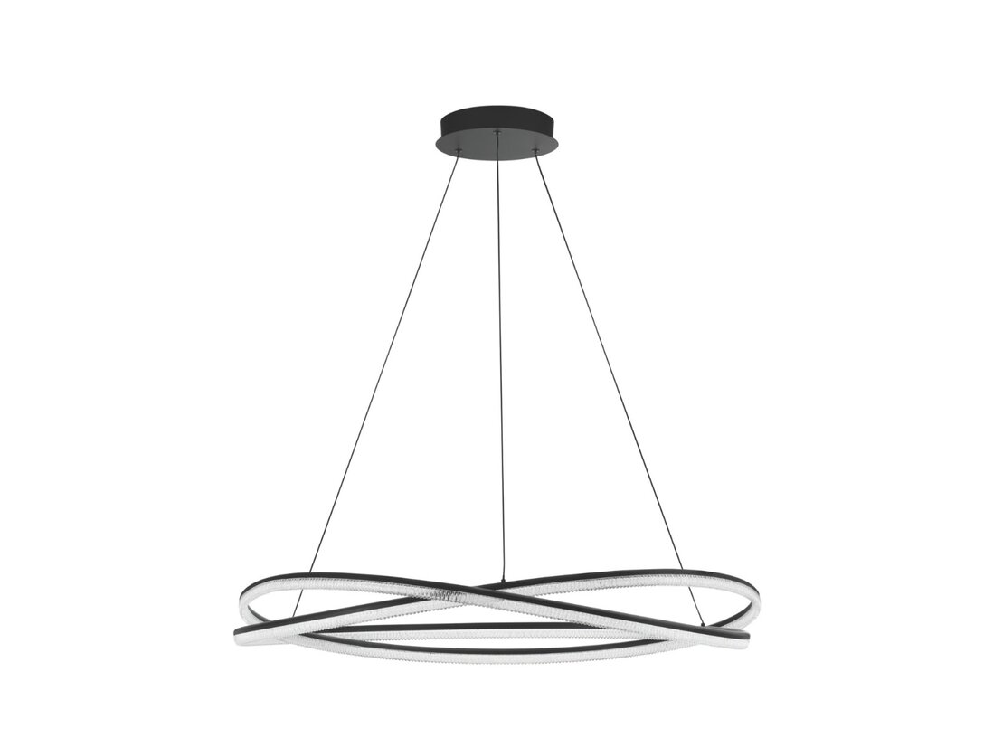 Lampa závěsná Kler Accessories Ofelia LED 68W 5637 lm 3000K, barva černá, materiál hliník