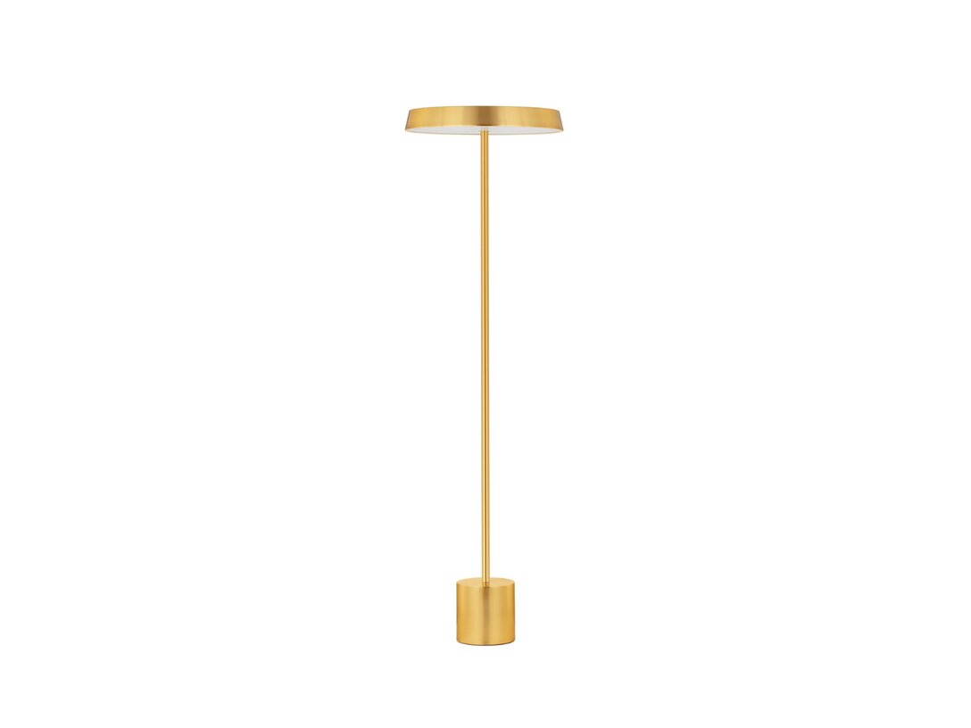 Lampa stojací Kler Accessories Vetro LED 33W 2666 lm 3000K, barva zlatá, materiál hliník