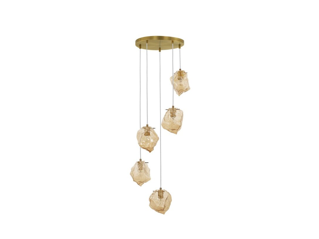 Lampa závěsná Kler Accessories Odelle , barva zlatá, materiál kov
