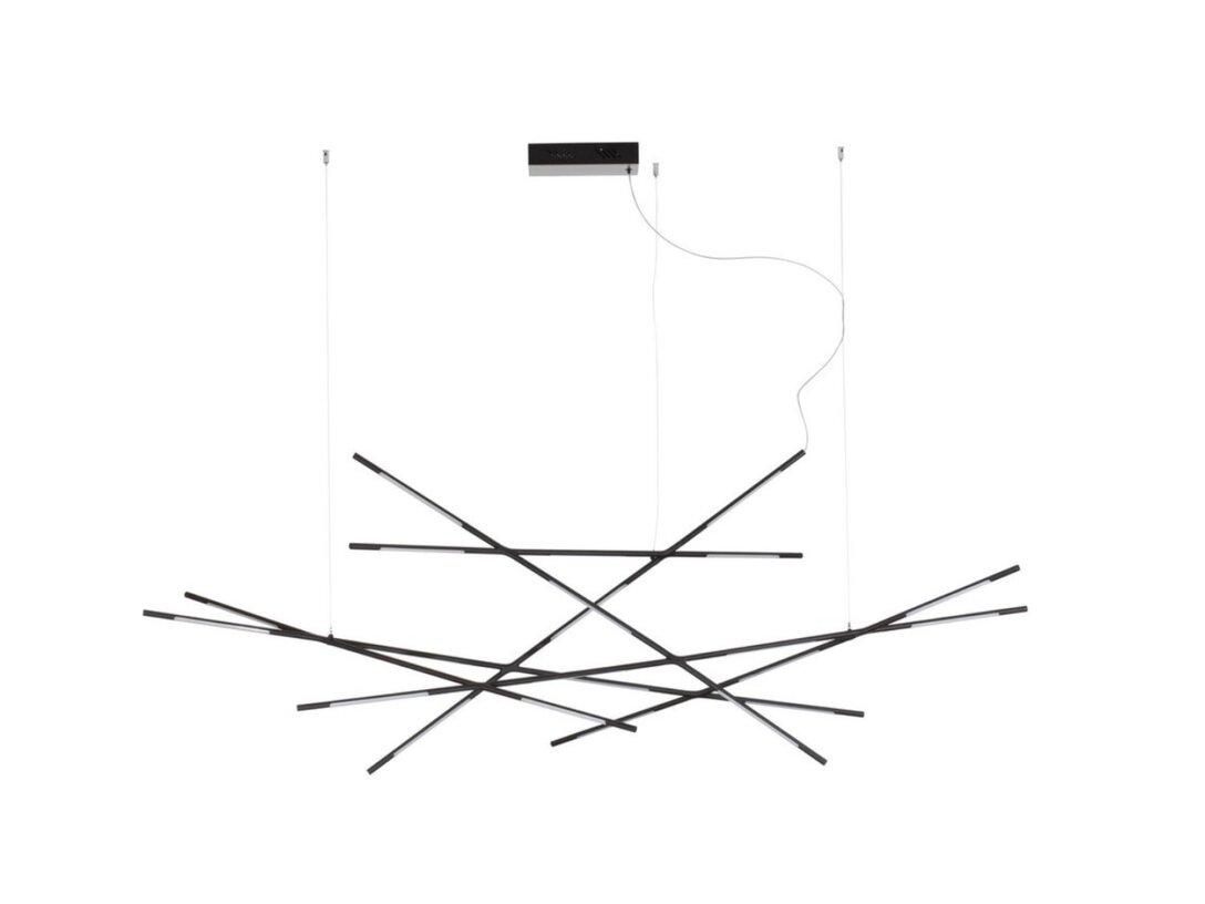 Lampa závěsná Kler Accessories Raccio LED 109W 6868 lm 3000K, barva černá, materiál kov