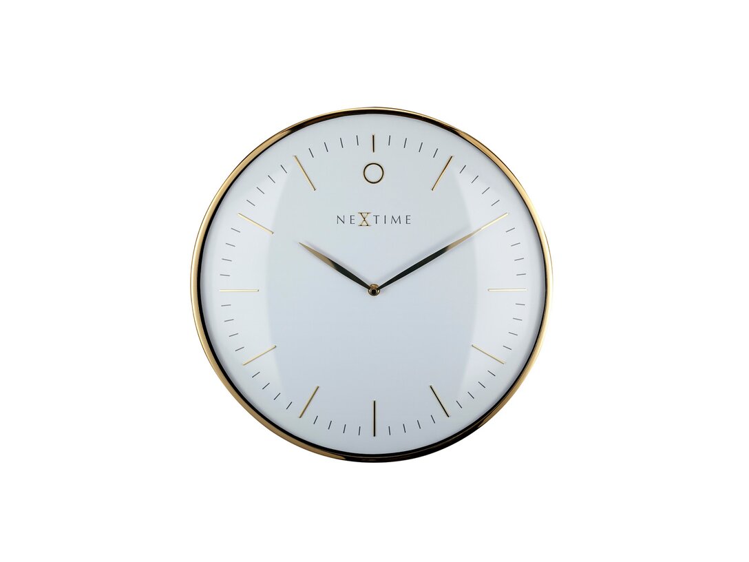 Zegar ścienny Nextime Glamour 40 cm, kolor złoty, materiał metal