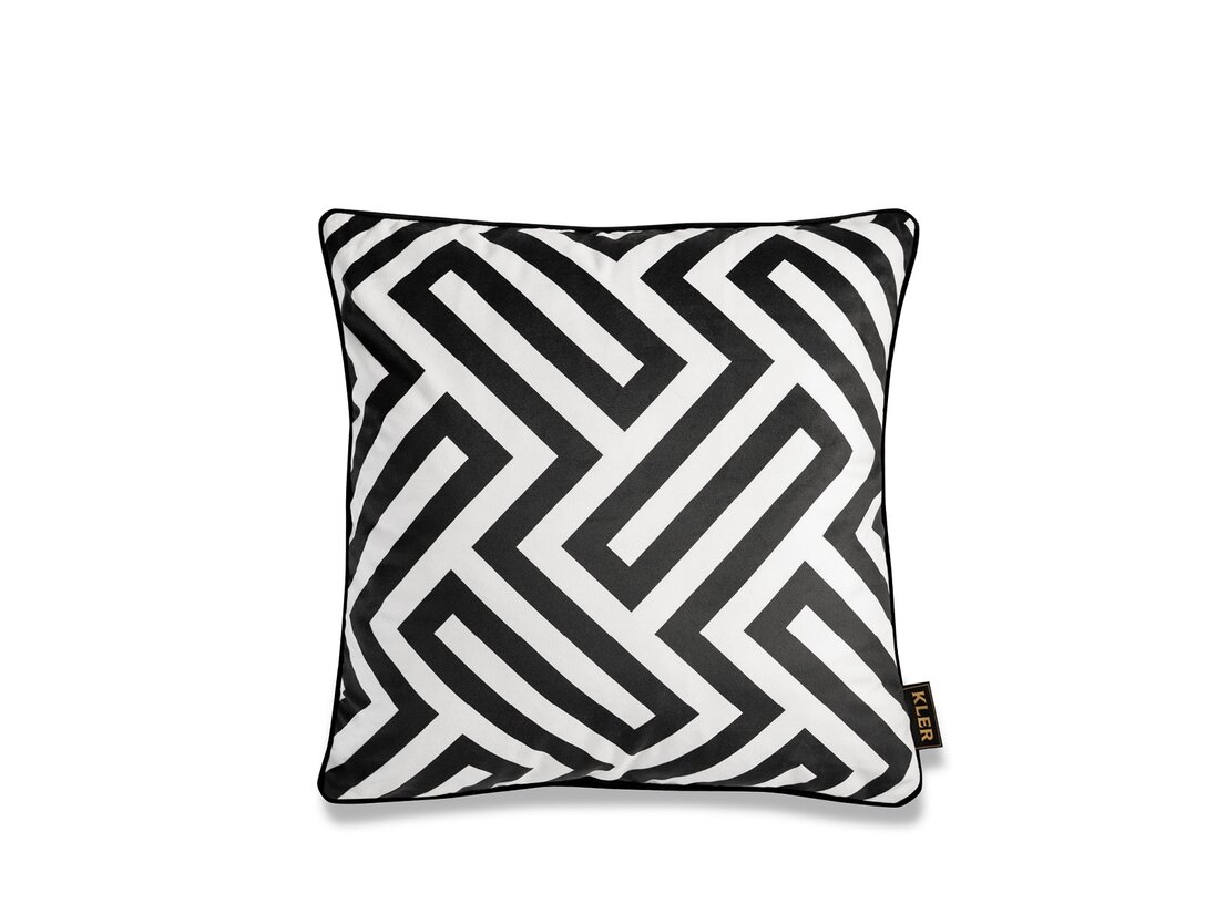 Poduszka dekoracyjna Kler Accessories Tiffany 45x45 cm, kolor biały, materiał tkanina
