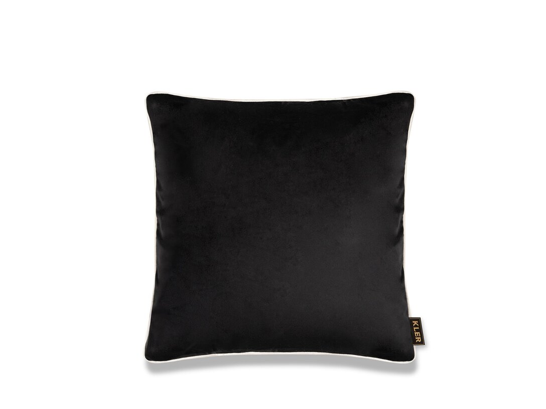 Poduszka dekoracyjna Kler Accessories Tiffany 50x50 cm, kolor czarny, materiał tkanina