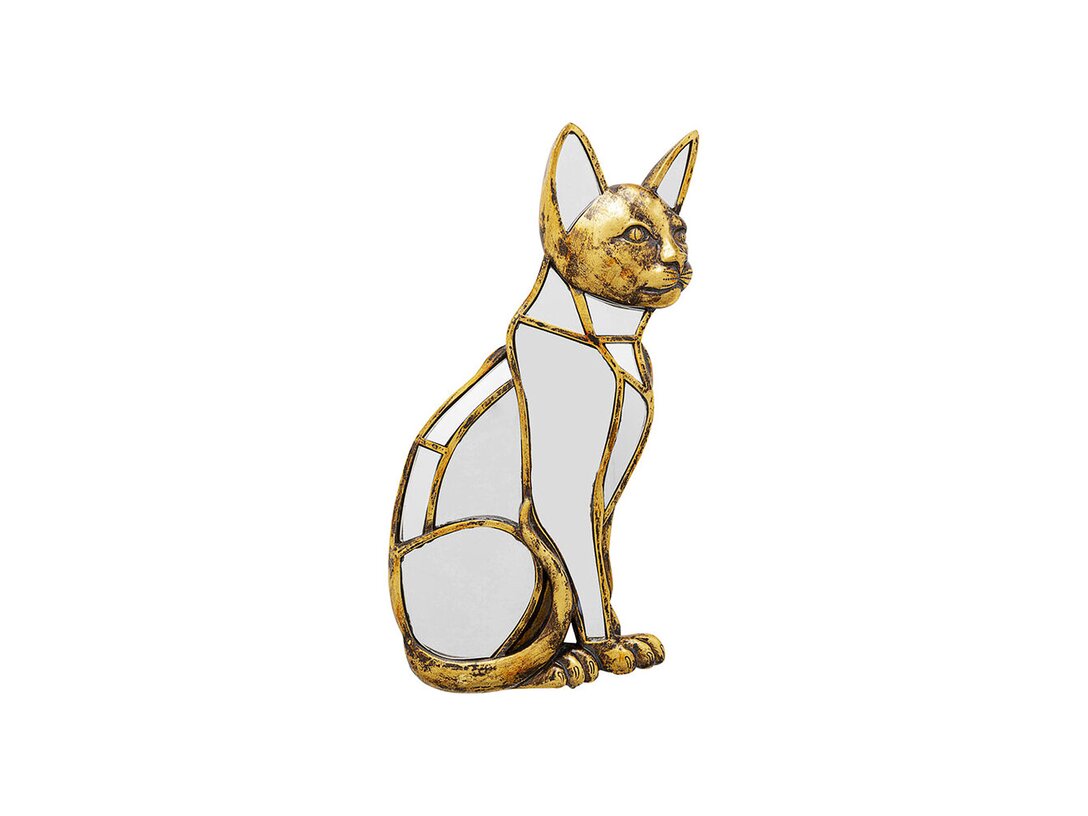 Dekoracja ścienna Kler Accessories Gatto, kolor złoty, materiał żywica poliestrowa
