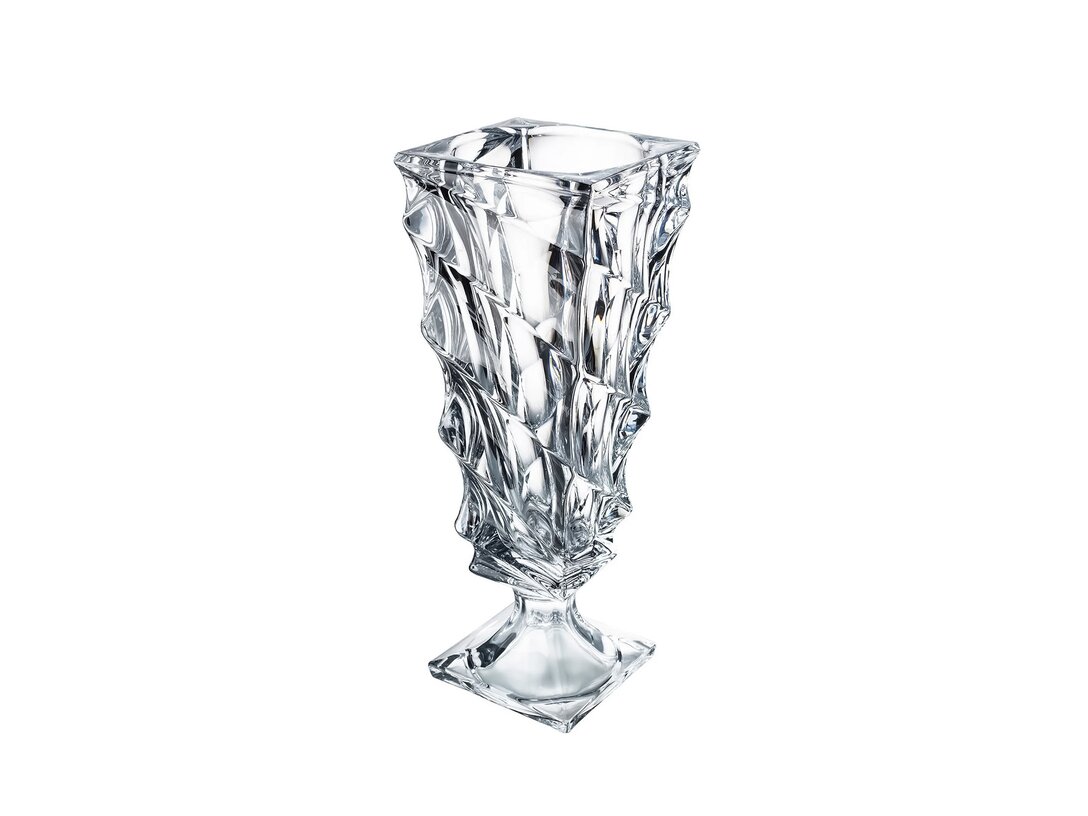 Wazon na nodze Bohemia Casablanca 39 cm, kolor transparentny, materiał szkło kryształowe