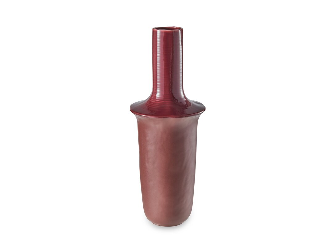 Wazon Kler Accessories Parlato 51 cm, kolor czerwony, materiał ceramika